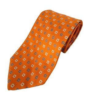 Brooks Brothers Orange and Blue Silk Tie